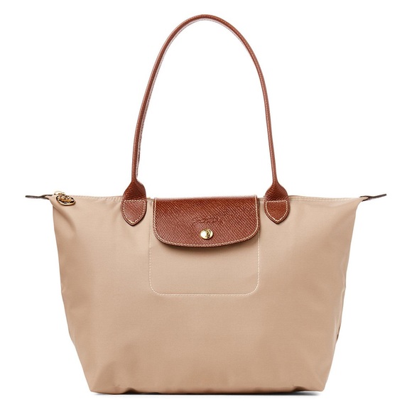 Longchamp “Large Le Pliage” Tote in Beige - Picture 1 of 5